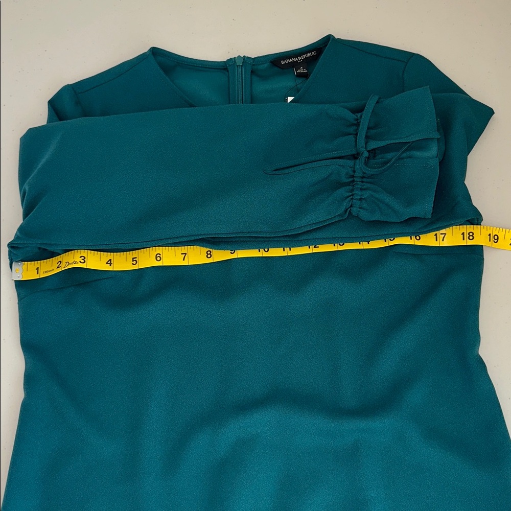 Banana Republic Teal Long Sleeve Dress Size 4P - Picture 8 of 15